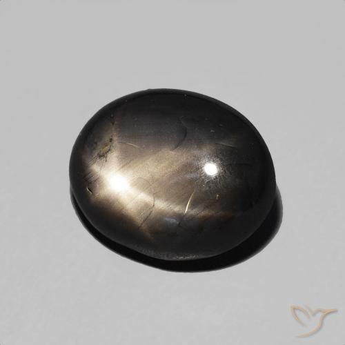 Safira estrela Preto Natural 5.50ct, oval, Opaco