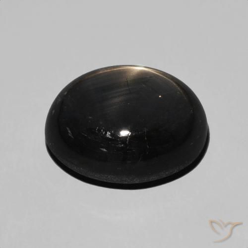Safira estrela Preto Natural 7.18ct, oval, Opaco