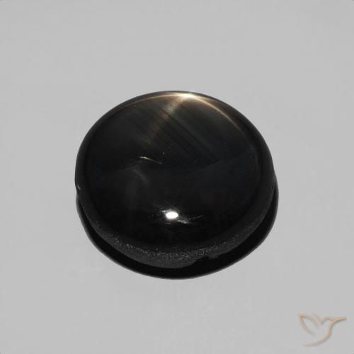 Safira estrela Preto Natural 6.21ct, Redondo, Opaco
