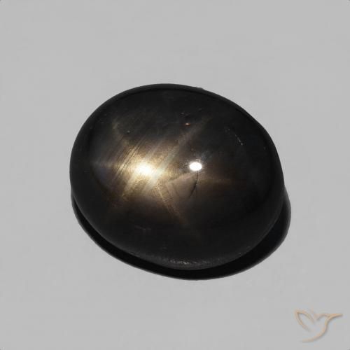 Safira estrela Preto Natural 6.71ct, oval, Opaco