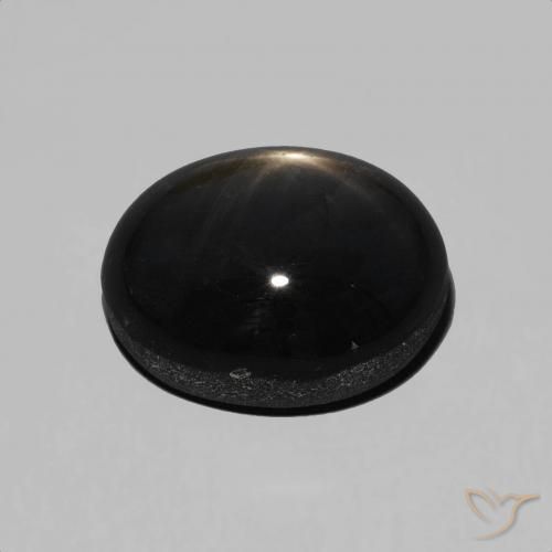 Safira estrela Preto Natural 6.71ct, oval, Opaco