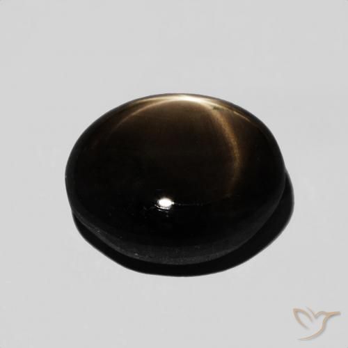 Safira estrela Preto Natural 7.12ct, oval, Opaco