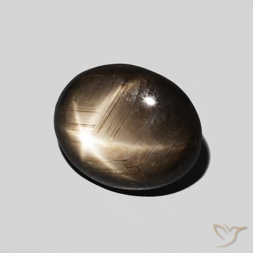 Safira estrela Preto Natural 3.89ct, oval, Opaco