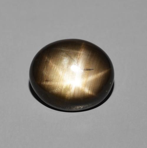 5.12ct Natural Preto Safira estrela, oval, Opaco