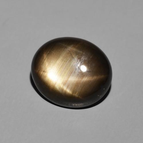 Safira estrela Preto Natural 5.12ct, oval, Opaco