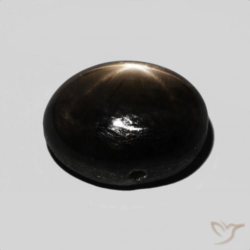 Safira estrela Preto Natural 7.59ct, oval, Opaco