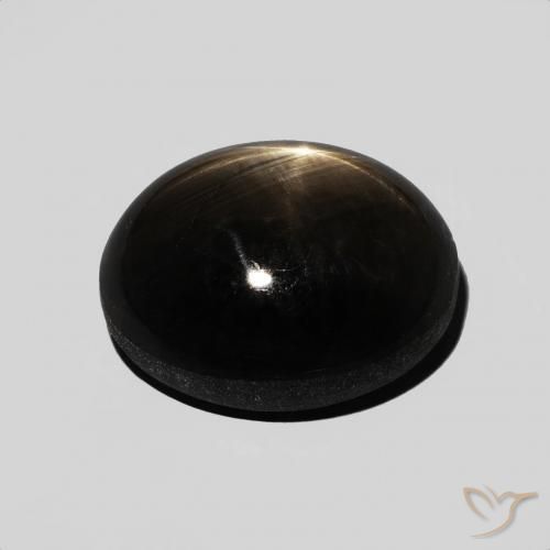 Safira estrela Preto Natural 6.83ct, oval, Opaco