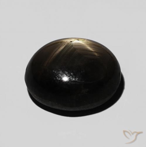 Safira estrela Preto Natural 9.54ct, oval, Opaco
