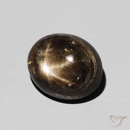 Safira estrela Preto Natural 2.74ct, oval, Opaco