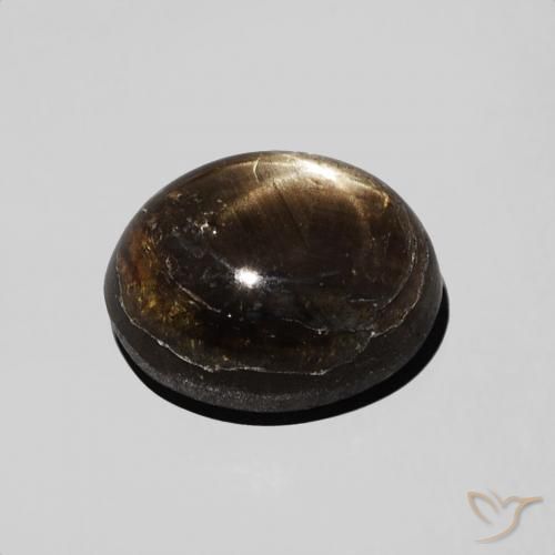 Safira estrela Preto Natural 2.74ct, oval, Opaco