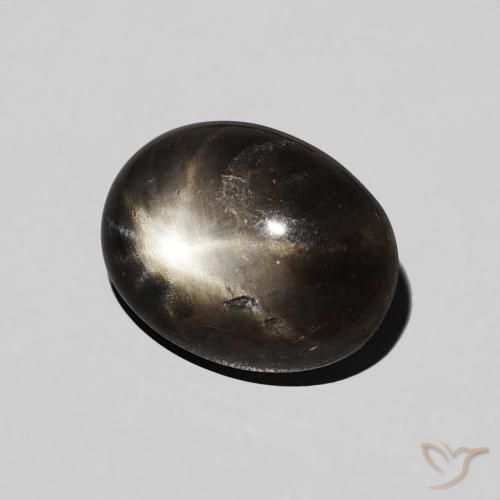 Safira estrela Preto Natural 2.26ct, oval, Opaco