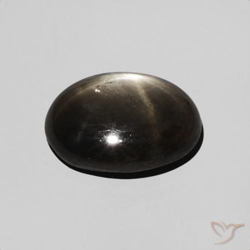 Safira estrela Preto Natural 2.26ct, oval, Opaco