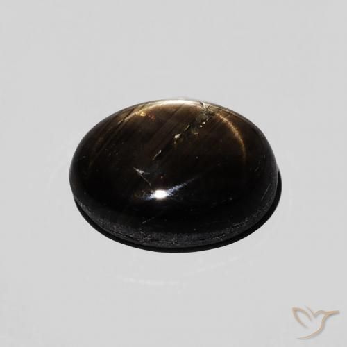 Safira estrela Preto Natural 2.97ct, oval, Opaco