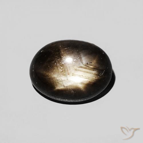 1.29ct Natural Preto Safira estrela, oval, Opaco