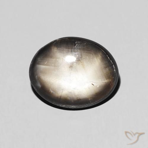1.98ct Natural Preto Safira estrela, oval, Opaco