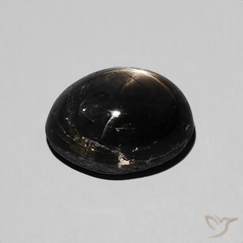 Safira estrela Preto Natural 3.50ct, oval, Opaco