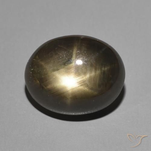 5.97ct Natural Preto Safira estrela, oval, Opaco