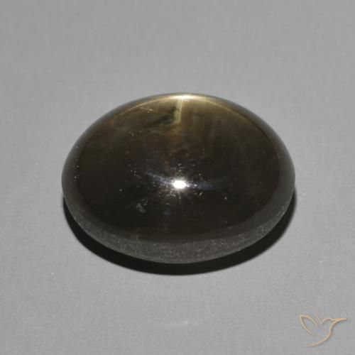 Safira estrela Preto Natural 5.97ct, oval, Opaco