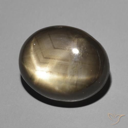 Safira estrela Preto Natural 7.80ct, oval, Opaco