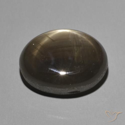 Safira estrela Preto Natural 7.80ct, oval, Opaco
