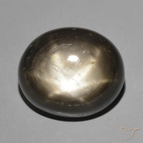 8.65ct Natural Preto Safira estrela, oval, Opaco
