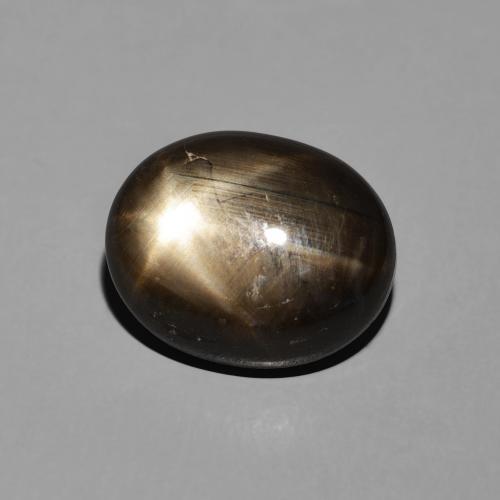 Safira estrela Preto Natural 7.64ct, oval, Opaco