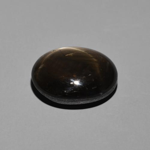Safira estrela Preto Natural 7.64ct, oval, Opaco