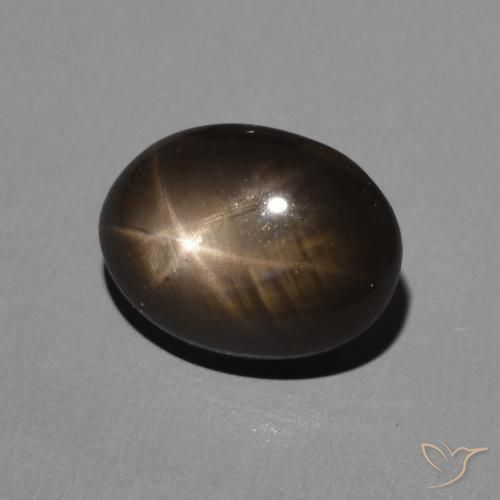Safira estrela Preto Natural 2.34ct, oval, Opaco