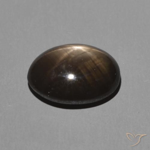 Safira estrela Preto Natural 2.34ct, oval, Opaco