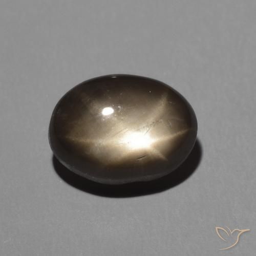 2.45ct Natural Preto Safira estrela, oval, Opaco