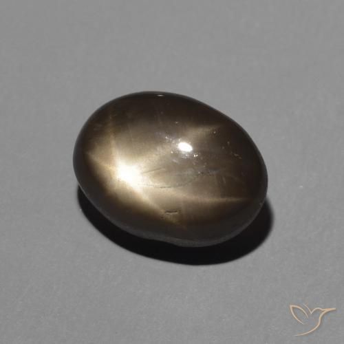Safira estrela Preto Natural 2.45ct, oval, Opaco