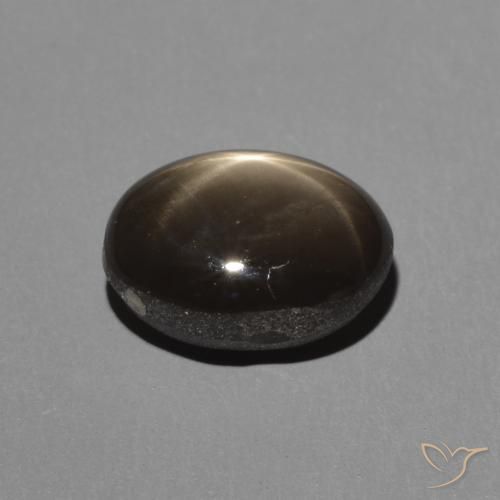 Safira estrela Preto Natural 2.45ct, oval, Opaco