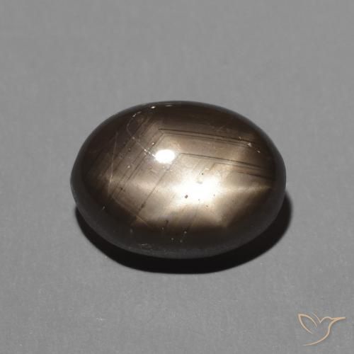 2.88ct Natural Preto Safira estrela, oval, Opaco