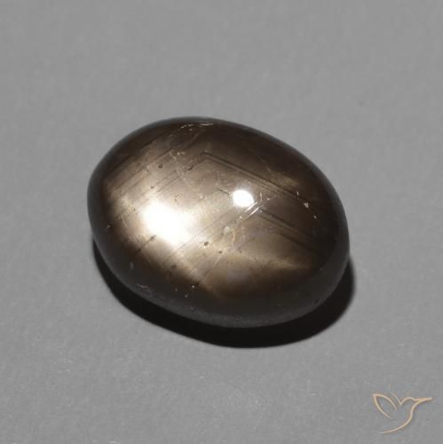 Safira estrela Preto Natural 2.88ct, oval, Opaco