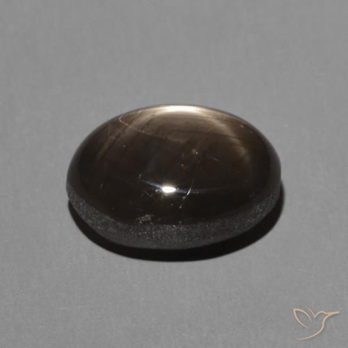 Safira estrela Preto Natural 2.88ct, oval, Opaco