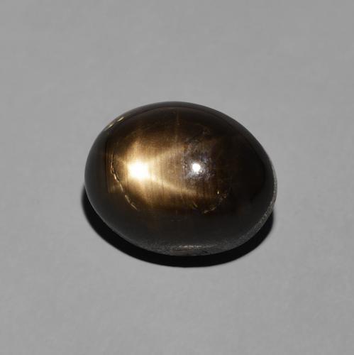 Safira estrela Preto Natural 5.01ct, oval, Opaco