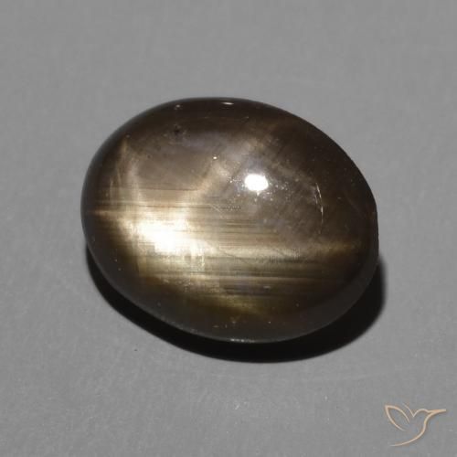 Safira estrela Preto Natural 3.30ct, oval, Opaco