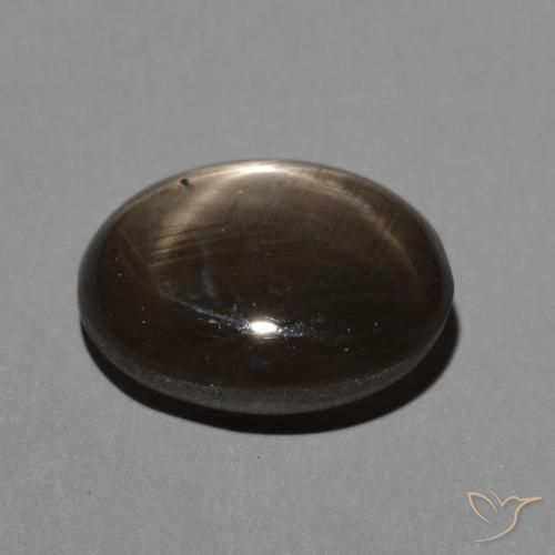 Safira estrela Preto Natural 3.30ct, oval, Opaco