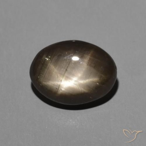 Safira Estrela Preto Natural 2.03ct, Corte Oval, Opaco