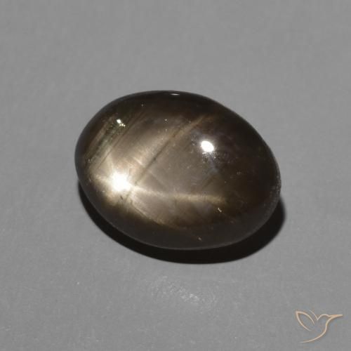 Safira Estrela Preto Natural 2.03ct, Corte Oval, Opaco