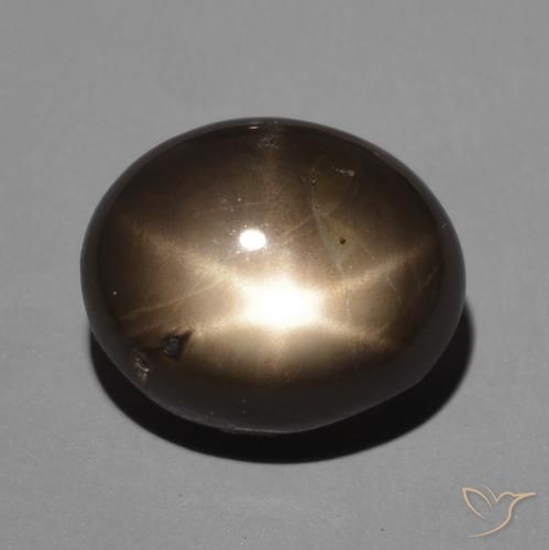 4.63ct Natural Preto Safira estrela, oval, Opaco