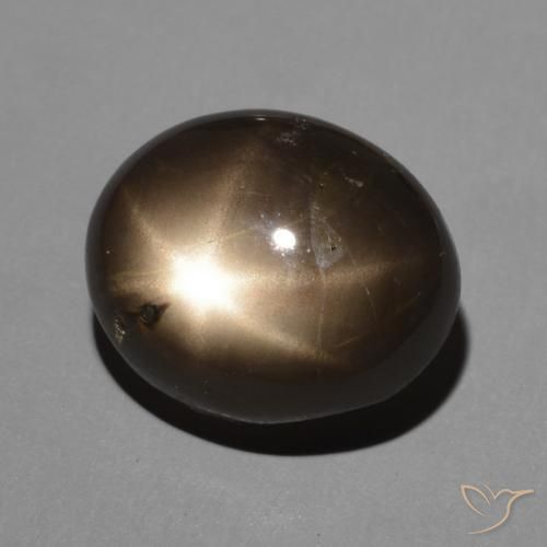 Safira estrela Preto Natural 4.63ct, oval, Opaco