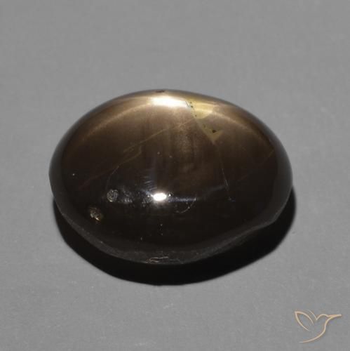 Safira estrela Preto Natural 4.63ct, oval, Opaco