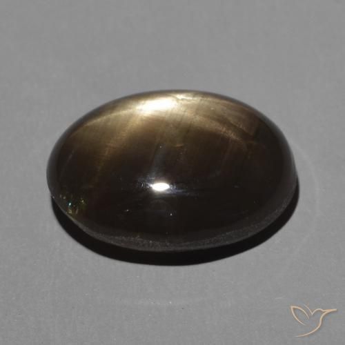 Safira estrela Preto Natural 3.95ct, oval, Opaco