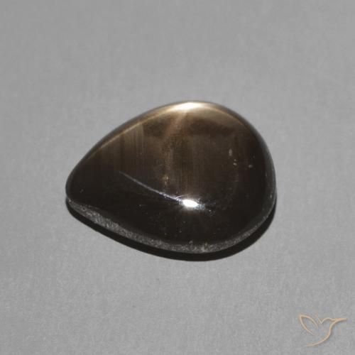 Safira estrela Preto Natural 2.19ct, Formato de pêra, Opaco