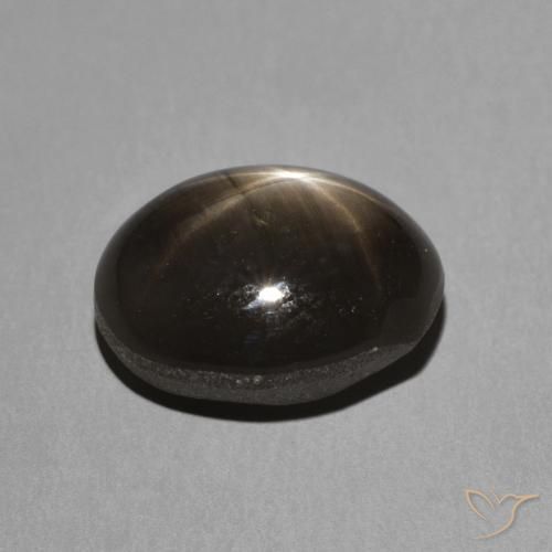 Safira estrela Preto Natural 3.50ct, oval, Opaco