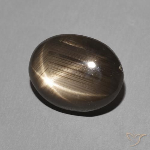 Safira estrela Preto Natural 3.26ct, oval, Opaco