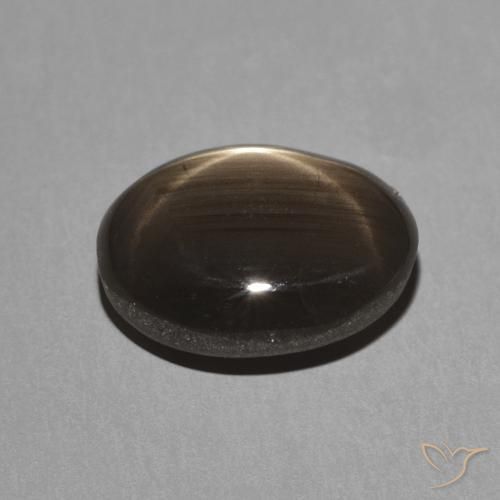 Safira estrela Preto Natural 3.26ct, oval, Opaco