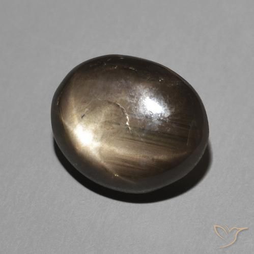 Safira estrela Preto Natural 3.62ct, oval, Opaco