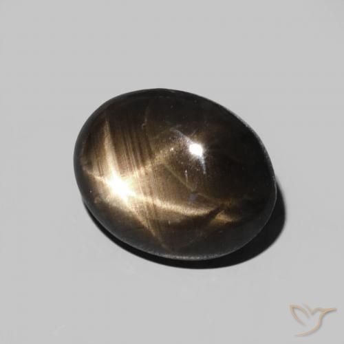 Safira estrela Preto Natural 2.82ct, oval, Opaco